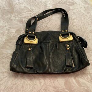 B.Makowsky  black leather handbag,large